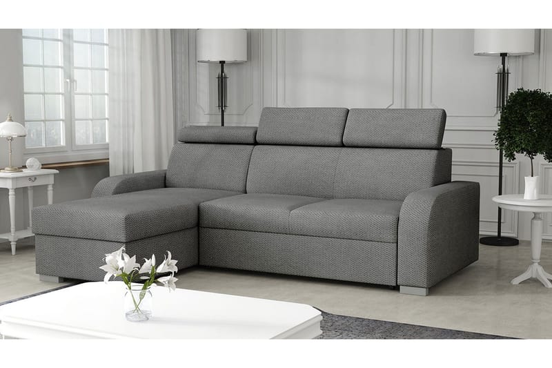 Lavona Divansofa Vendbar - Grå - Møbler - Sofaer - Sovesofaer