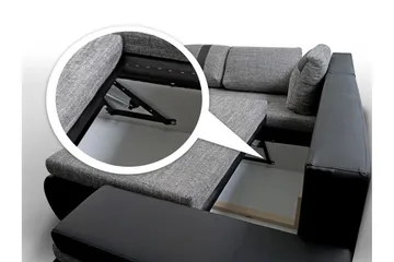 Lavona Divansovesofa Mini Høyre - Mørkegrå/Hvit - Møbler - Sofaer - Sovesofaer