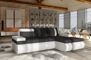 Lavona Divansovesofa Mini Høyre - Mørkegrå/Hvit - Møbler - Sofaer - Sovesofaer