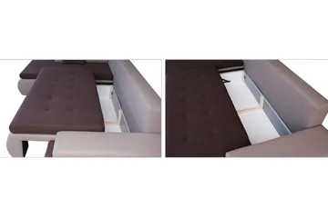 Lavona Divansovesofa Venstre - Svart/Grå - Møbler - Sofaer - Sovesofaer