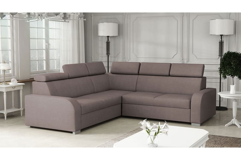 Lavona Hjørnesovesofa Vendbar - Brun - Møbler - Sofaer - Sovesofaer