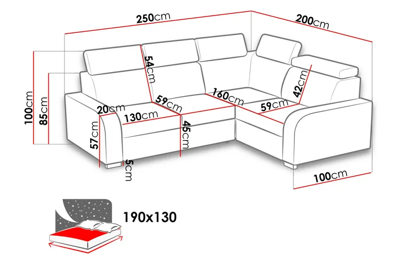 Lavona Hjørnesovesofa Vendbar - Brun - Møbler - Sofaer - Sovesofaer