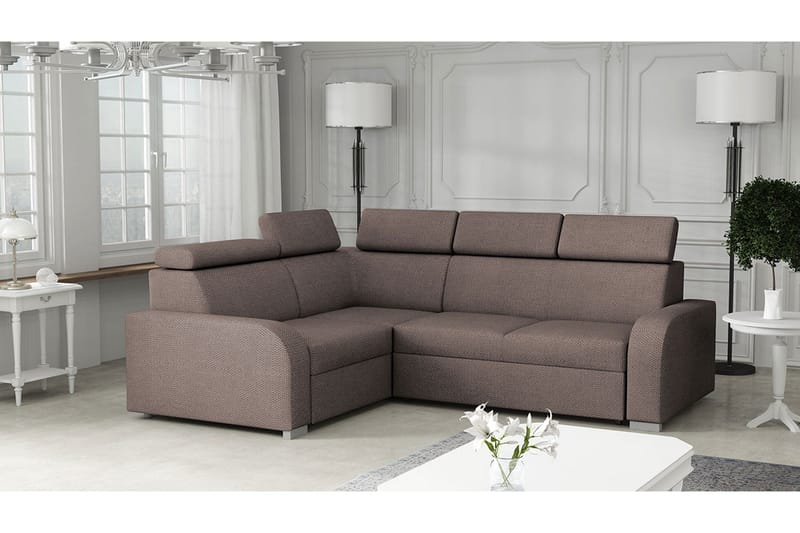 Lavona Hjørnesovesofa Vendbar - Brun - Møbler - Sofaer - Sovesofaer