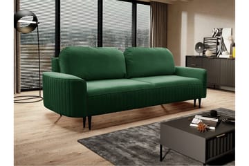 Laytown 2-seter Sovesofa 140x200 cm med Oppbevaring i Fløyel - Grønn - Møbler - Sofaer - Sovesofaer