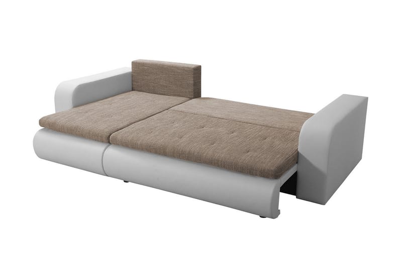 Lecanto Hjørnesovesofa - Hvit/Beige - Sovesofaer - Sovesofa divan - Skinnsofaer