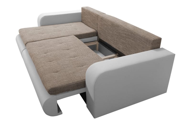 Lecanto Hjørnesovesofa - Hvit/Grå - Møbler - Sofaer - Sovesofaer