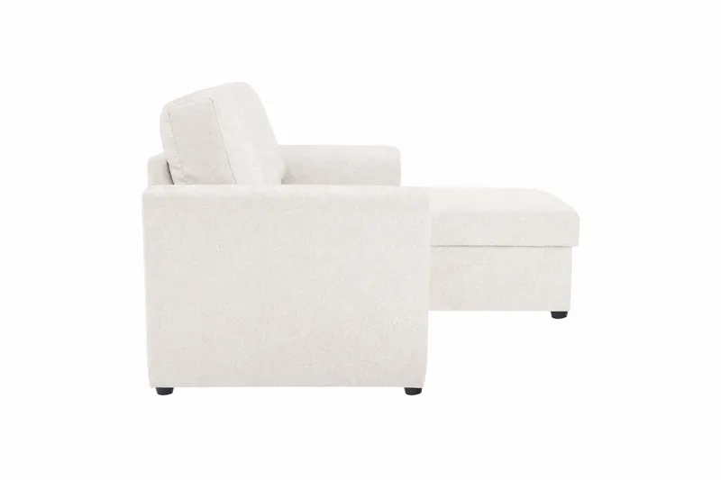 Leia 3-seters vendbar sovesofa med sjeselong og oppbevaring - Beige - Møbler - Sofaer - Sovesofaer