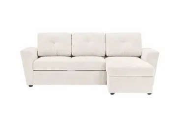 Leia 3-seters vendbar sovesofa med sjeselong og oppbevaring - Beige - Møbler - Sofaer - Sovesofaer