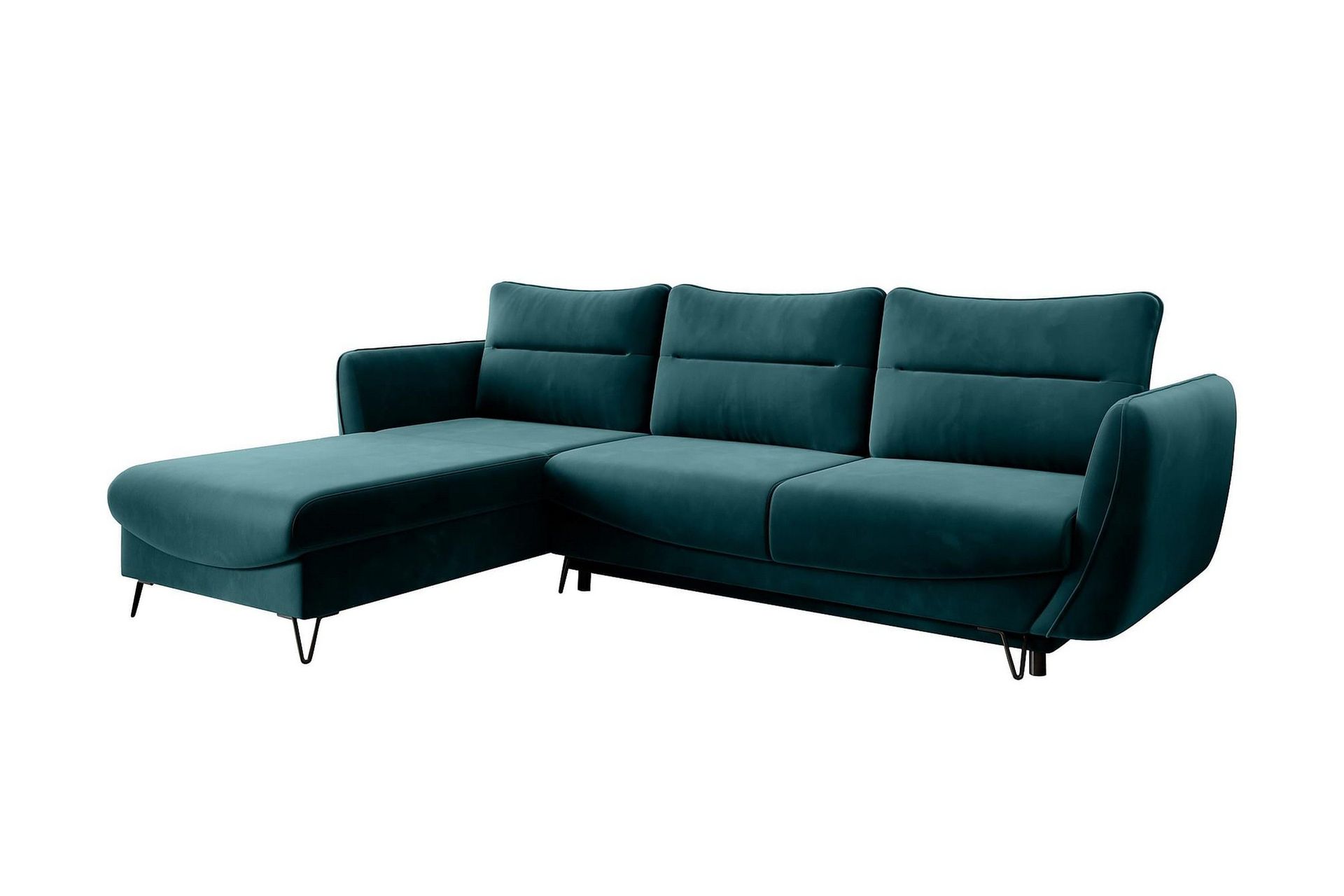 Lence Sovesofa m. Divan Oppbevaring - Blå/Grønn