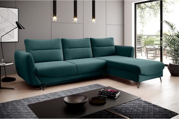 Lence Sovesofa m. Divan Oppbevaring - Blå/Grønn - Møbler - Sofaer - Sovesofaer
