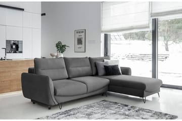 Lence Sovesofa m. Divan Oppbevaring - Grå - Møbler - Sofaer - Sovesofaer