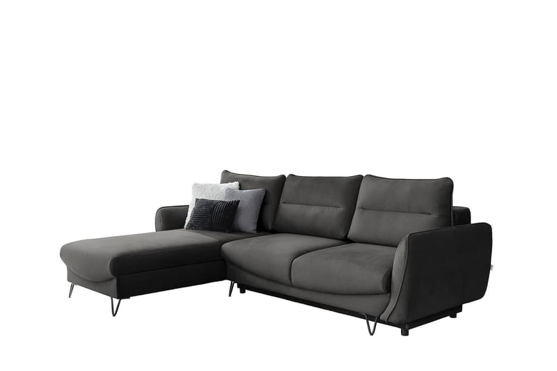 Lence Sovesofa m. Divan Oppbevaring - Grå - Møbler - Sofaer - Sovesofaer