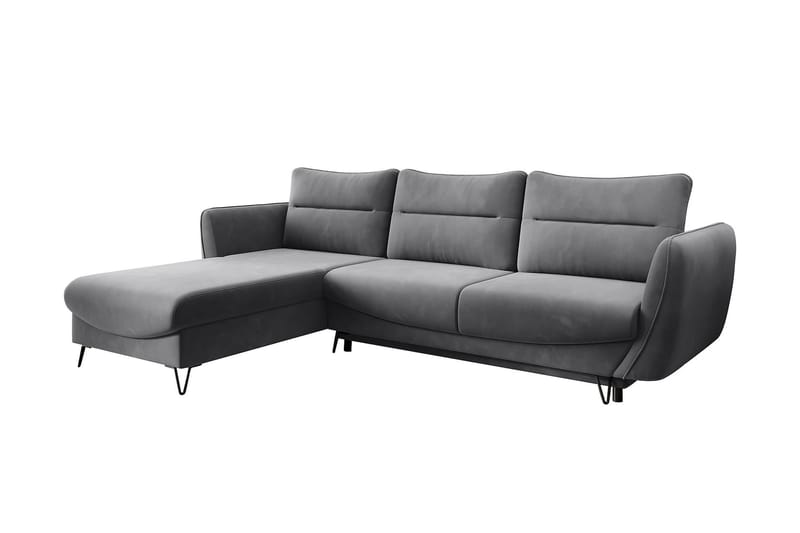 Lence Sovesofa m. Divan Oppbevaring - Grå - Møbler - Sofaer - Sovesofaer