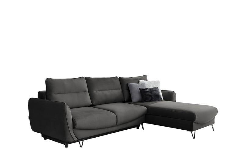 Lence Sovesofa m. Divan Oppbevaring - Grå - Møbler - Sofaer - Sovesofaer