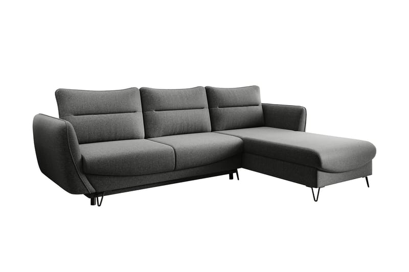 Lence Sovesofa m. Divan Oppbevaring - Grå - Møbler - Sofaer - Sovesofaer