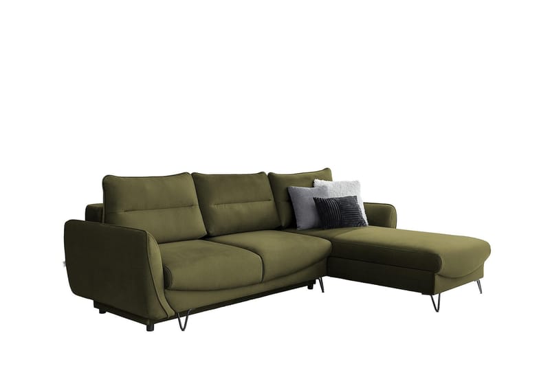 Lence Sovesofa m. Divan Oppbevaring - Grønn - Møbler - Sofaer - Sovesofaer