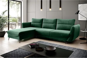 Lence Sovesofa m. Divan Oppbevaring - Grønn - Møbler - Sofaer - Sovesofaer