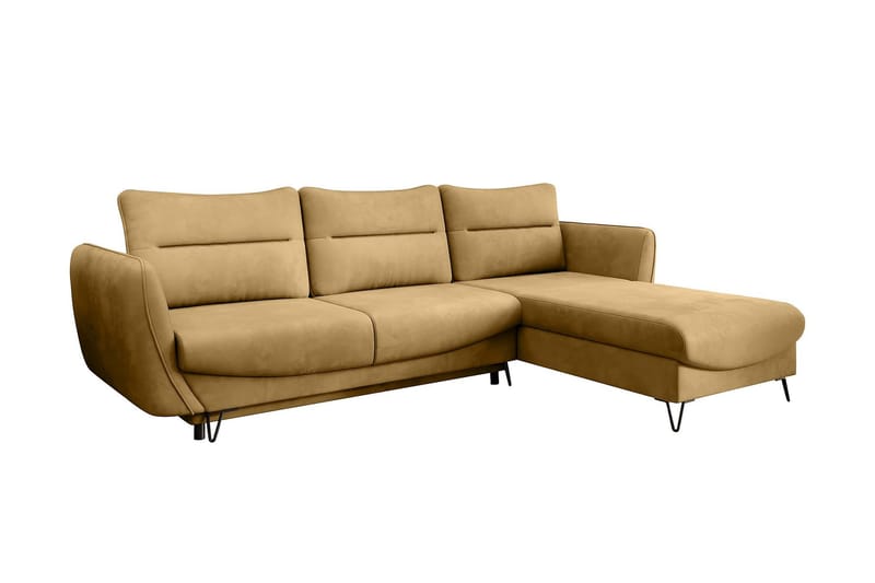 Lence Sovesofa m. Divan Oppbevaring - Gul - Sovesofaer - Sovesofa divan