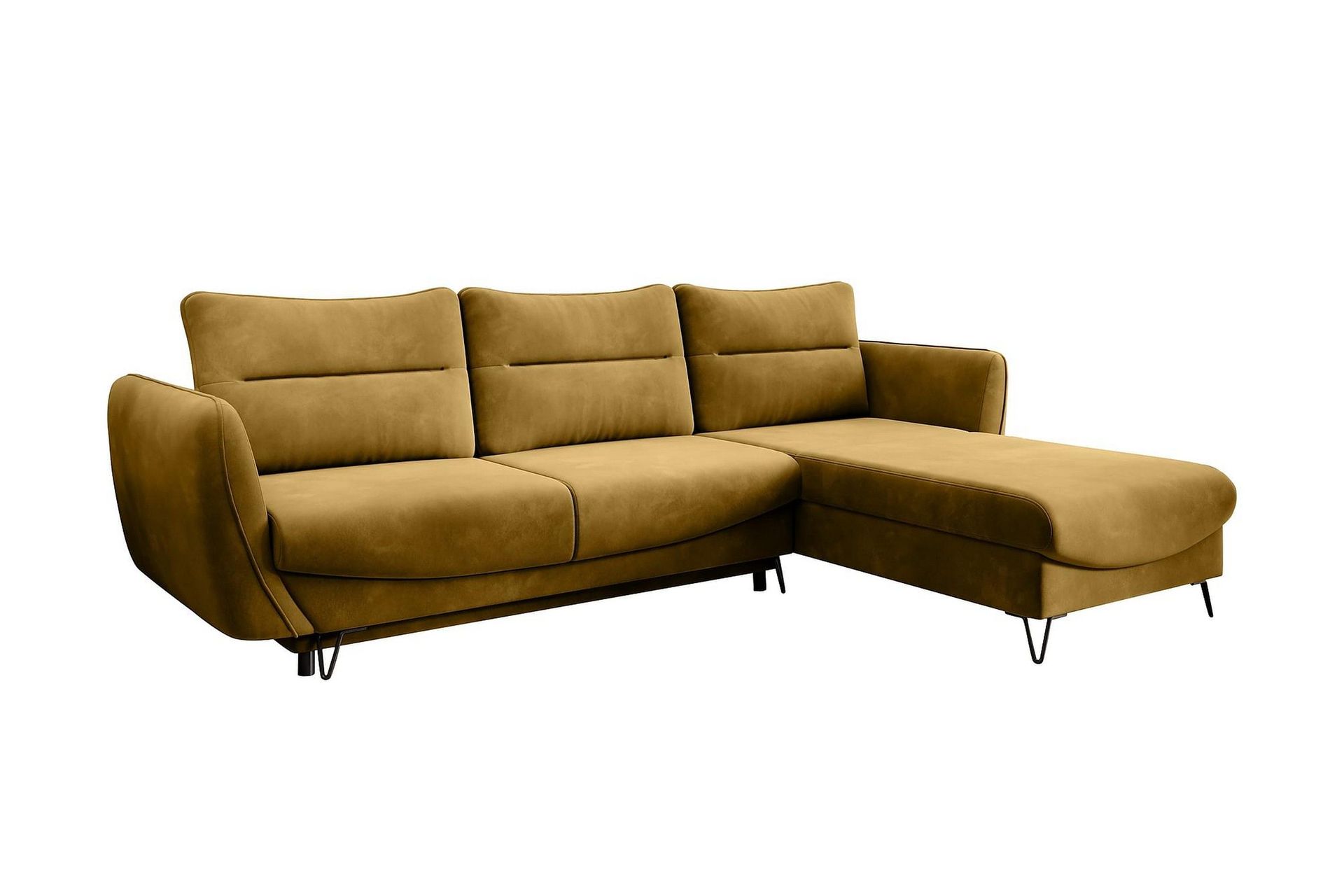Lence Sovesofa m. Divan Oppbevaring - Gul