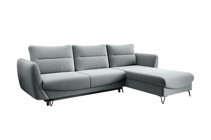 Lence Sovesofa m. Divan Oppbevaring - Hvit/Grå - Møbler - Sofaer - Sovesofaer