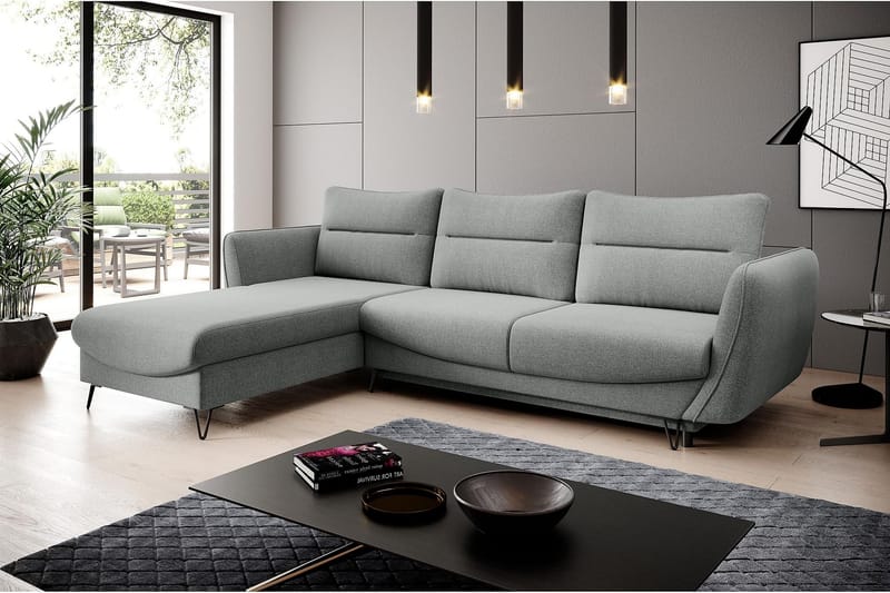 Lence Sovesofa m. Divan Oppbevaring - Lysegrå - Møbler - Sofaer - Sovesofaer