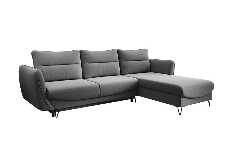 Lence Sovesofa m. Divan Oppbevaring - Lysegrå - Møbler - Sofaer - Sovesofaer