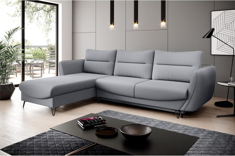Lence Sovesofa m. Divan Oppbevaring - Lysegrå - Møbler - Sofaer - Sovesofaer