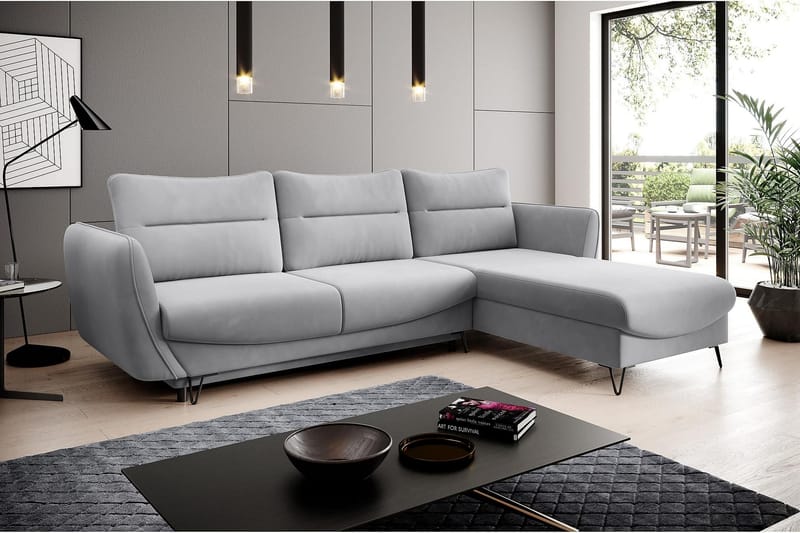 Lence Sovesofa m. Divan Oppbevaring - Lysegrå - Møbler - Sofaer - Sovesofaer