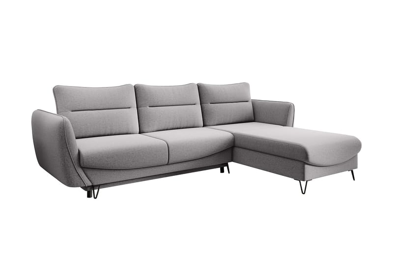 Lence Sovesofa m. Divan Oppbevaring - Lysegrå - Møbler - Sofaer - Sovesofaer