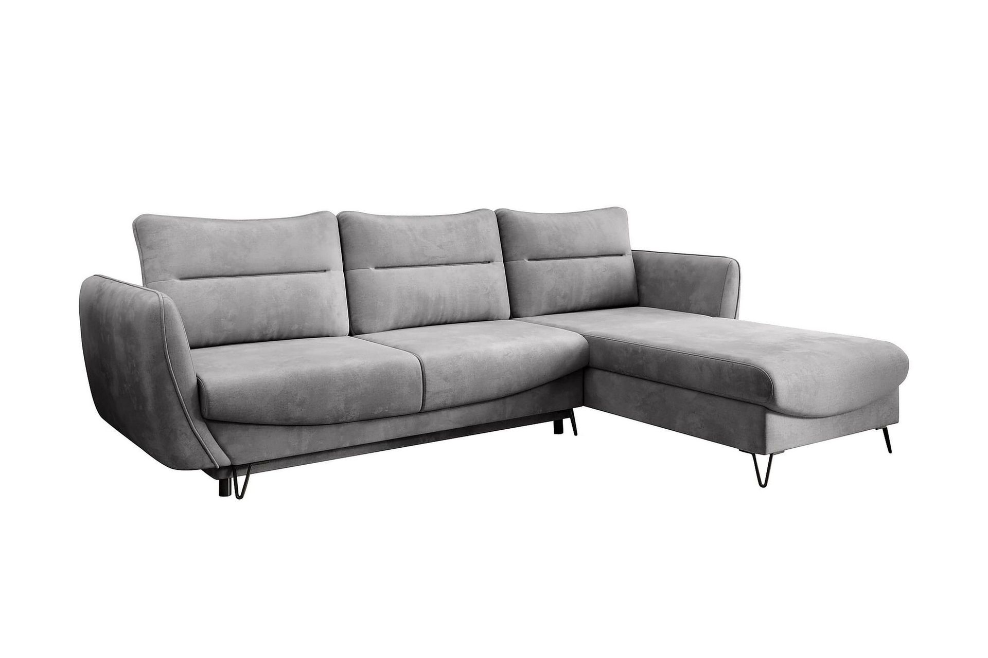Lence Sovesofa m. Divan Oppbevaring - Lysegrå