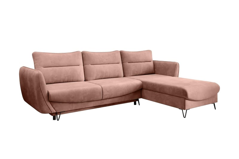 Lence Sovesofa m. Divan Oppbevaring - Lyserosa - Møbler - Sofaer - Sovesofaer