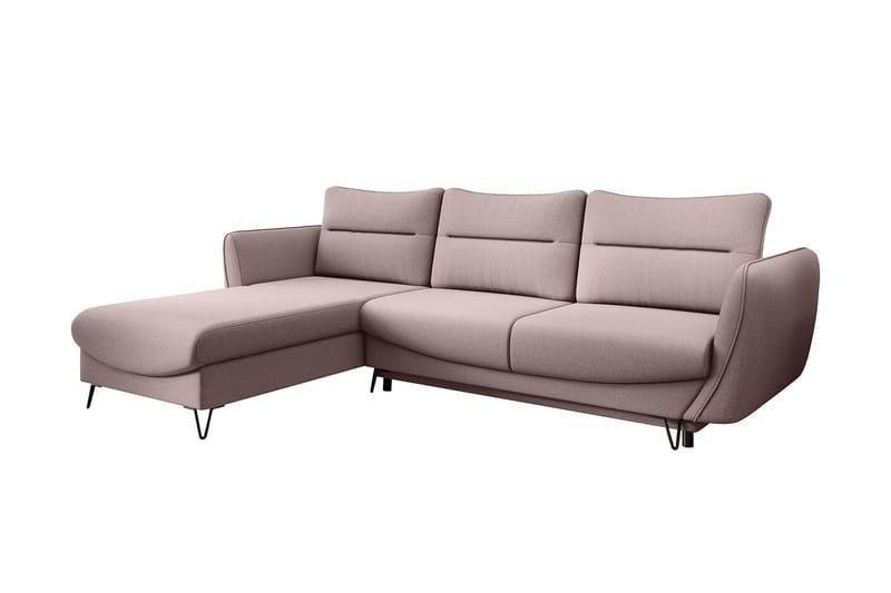 Lence Sovesofa m. Divan Oppbevaring - Lyserosa - Møbler - Sofaer - Sovesofaer