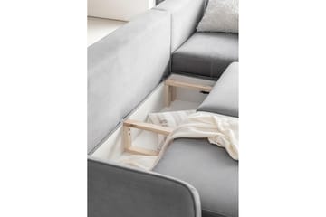 Lence Sovesofa m. Divan Oppbevaring - Mørkebeige - Møbler - Sofaer - Sovesofaer