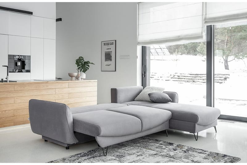 Lence Sovesofa m. Divan Oppbevaring - Mørkebeige - Sovesofaer - Sovesofa divan