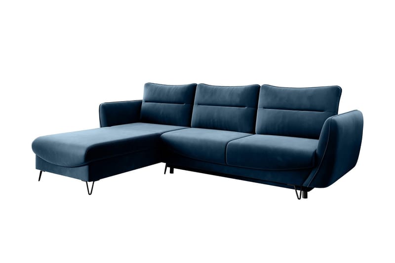Lence Sovesofa m. Divan Oppbevaring - Mørkeblå - Møbler - Sofaer - Sovesofaer