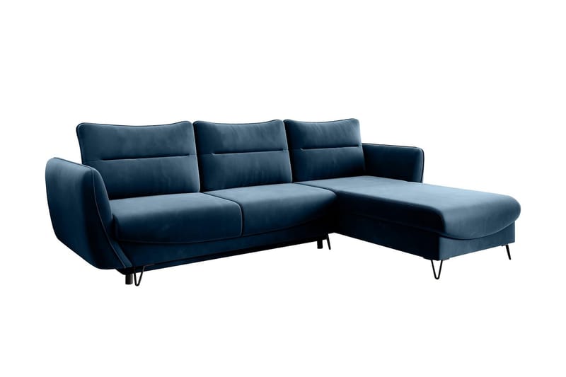 Lence Sovesofa m. Divan Oppbevaring - Mørkeblå - Møbler - Sofaer - Sovesofaer