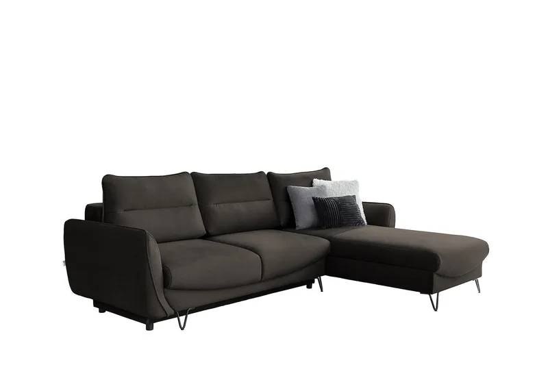 Lence Sovesofa m. Divan Oppbevaring - Mørkebrun - Møbler - Sofaer - Sovesofaer