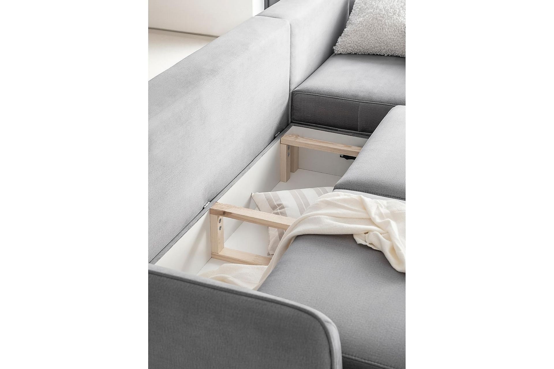 Lence Sovesofa m. Divan Oppbevaring - Mørkebrun - Møbler - Sofaer - Sovesofaer