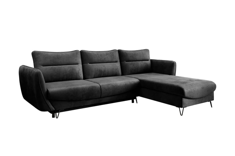Lence Sovesofa m. Divan Oppbevaring - Mørkegrå - Møbler - Sofaer - Sovesofaer