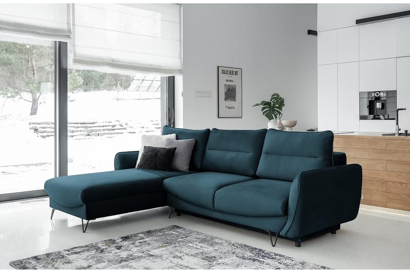 Lence Sovesofa m. Divan Oppbevaring - Mørkegrønn - Møbler - Sofaer - Sovesofaer