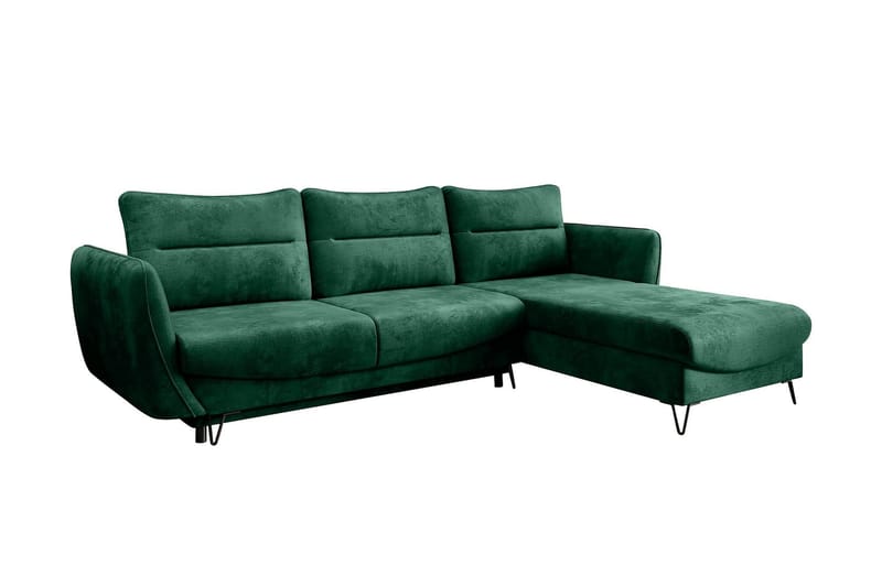 Lence Sovesofa m. Divan Oppbevaring - Mørkegrønn - Møbler - Sofaer - Sovesofaer