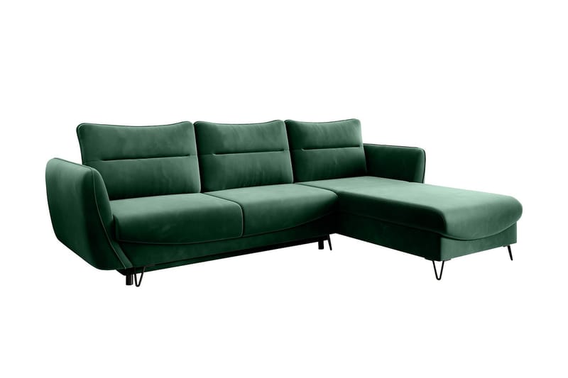 Lence Sovesofa m. Divan Oppbevaring - Mørkegrønn - Møbler - Sofaer - Sovesofaer