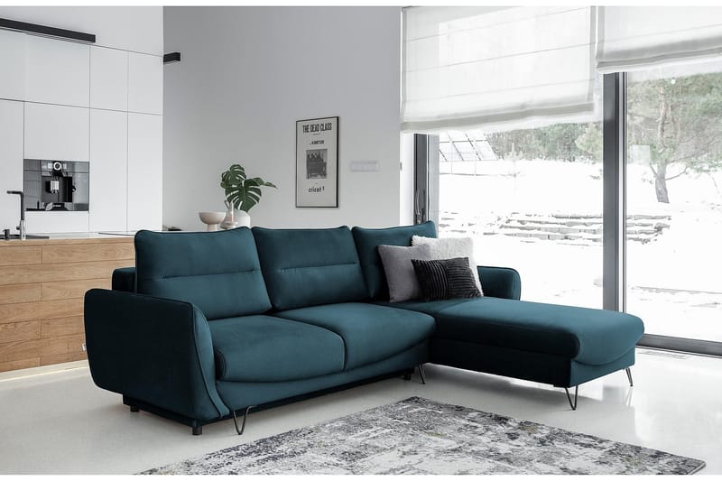 Lence Sovesofa m. Divan Oppbevaring - Mørkegrønn - Møbler - Sofaer - Sovesofaer