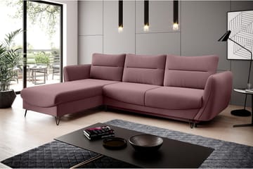 Lence Sovesofa m. Divan Oppbevaring - Rosa - Møbler - Sofaer - Sovesofaer