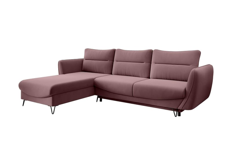 Lence Sovesofa m. Divan Oppbevaring - Rosa - Møbler - Sofaer - Sovesofaer