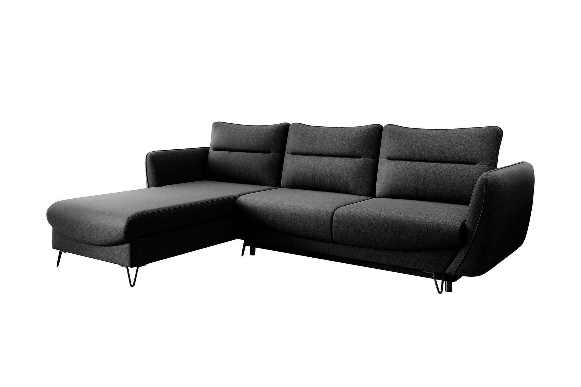 Lence Sovesofa m. Divan Oppbevaring - Svart