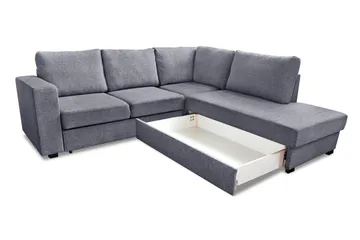 Leo Divansovesofa Høyre - Lysegrå - Møbler - Sofaer - Sovesofaer