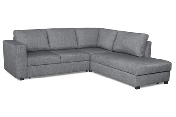 Leo Sovesofa 3-seter med Sjeselong Høyre - Grå - Møbler - Sofaer - Sovesofaer