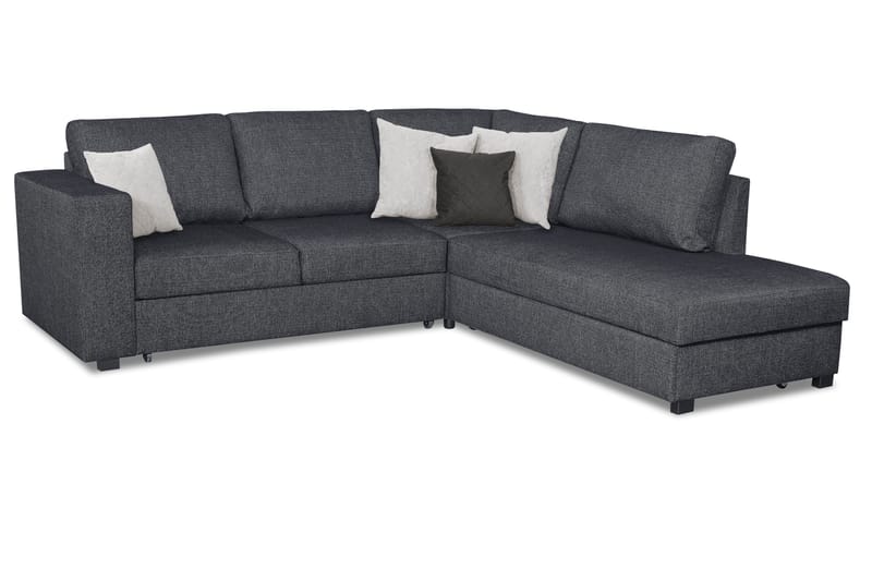 Leo Sovesofa 3-seter med Sjeselong Høyre - Mørkegrå - Møbler - Sofaer - Sovesofaer