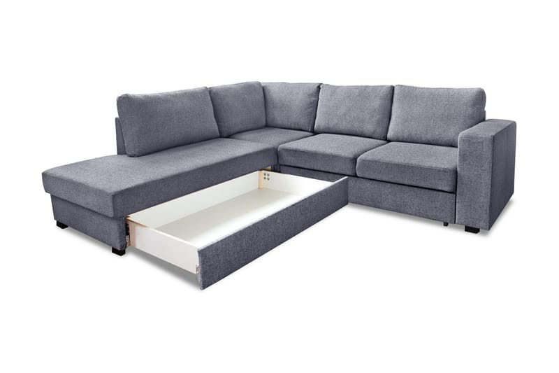 Leo Sovesofa 3-seter med Sjeselong Venstre - Lysegrå - Møbler - Sofaer - Sovesofaer